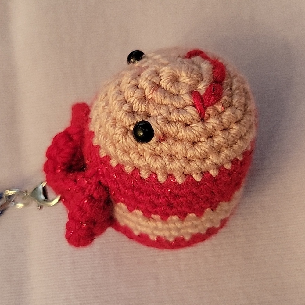 Handcrafted Crochet Lovebug Key Holder - Red and Pink ... Valentines Day